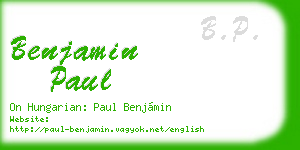 benjamin paul business card