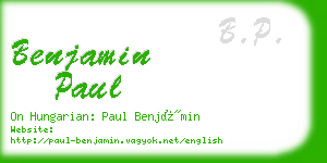 benjamin paul business card